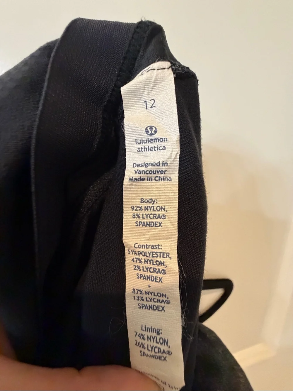 Lululemon Babydoll Tank Black and Grey 12